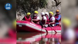 Binali Yıldırım, rafting yaptı