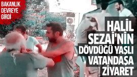 Halil Sezai'nin dövdüğü yaşlı vatandaşa ziyaret