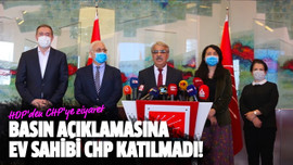 Basın açıklamasına ev sahibi CHP katılmadı!