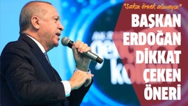 Başkan Erdoğan dikkat çeken öneri