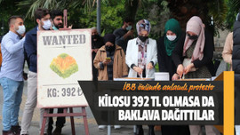 Kilosu 392 TL olmasa da baklava dağıttılar