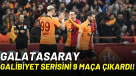 Galatasaray, galibiyet serisini 9 maça çıkardı!