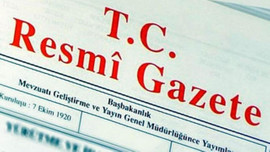 Resmi Gazete'de yayımlandı