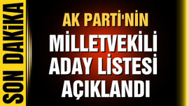 AK Parti'nin milletvekili aday listesi açıklandı