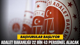 Adalet Bakanlığı'ndan personel alımı