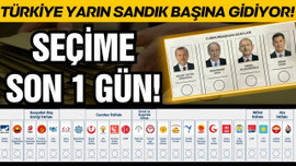 Türkiye yarın sandık başına gidiyor!