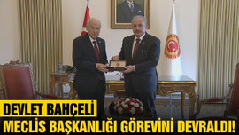 Devlet Bahçeli Meclis başkanlığı görevini devraldı