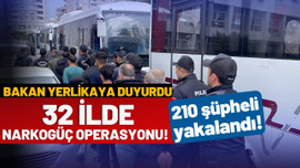 Narkogüç operasyonlarında 210 şüpheli gözaltı!