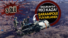 Erzurum'da trafik kazası meydana geldi