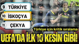 UEFA’da "ilk 10" kesin gibi!