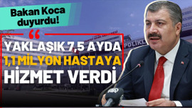 7,5 ayda 1 milyondan fazla hastaya hizmet verdi!