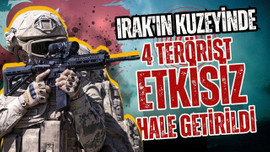 Irak'ın kuzeyinde 4 terörist etkisiz