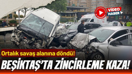 Beşiktaş'ta zincirleme kaza!