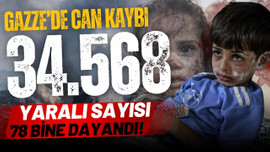 Gazze'de can kaybı 35 bine yaklaştı!