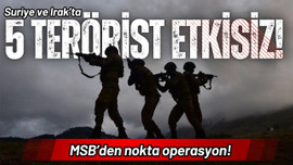 5 PKK'lı terörist daha yok edildi!