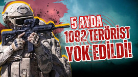 5 ayda 1092 terörist yok edildi!