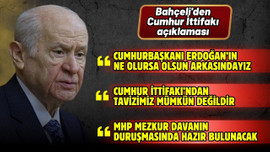 Bahçeli'den Cumhur İttifakı açıklaması