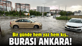 Ankara'da bir günde iki mevsim!