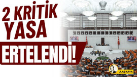 TBMM'de 2 kritik yasa ertelendi!