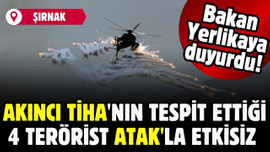 Şırnak'ta paramotorlu 4 terörist etkisiz