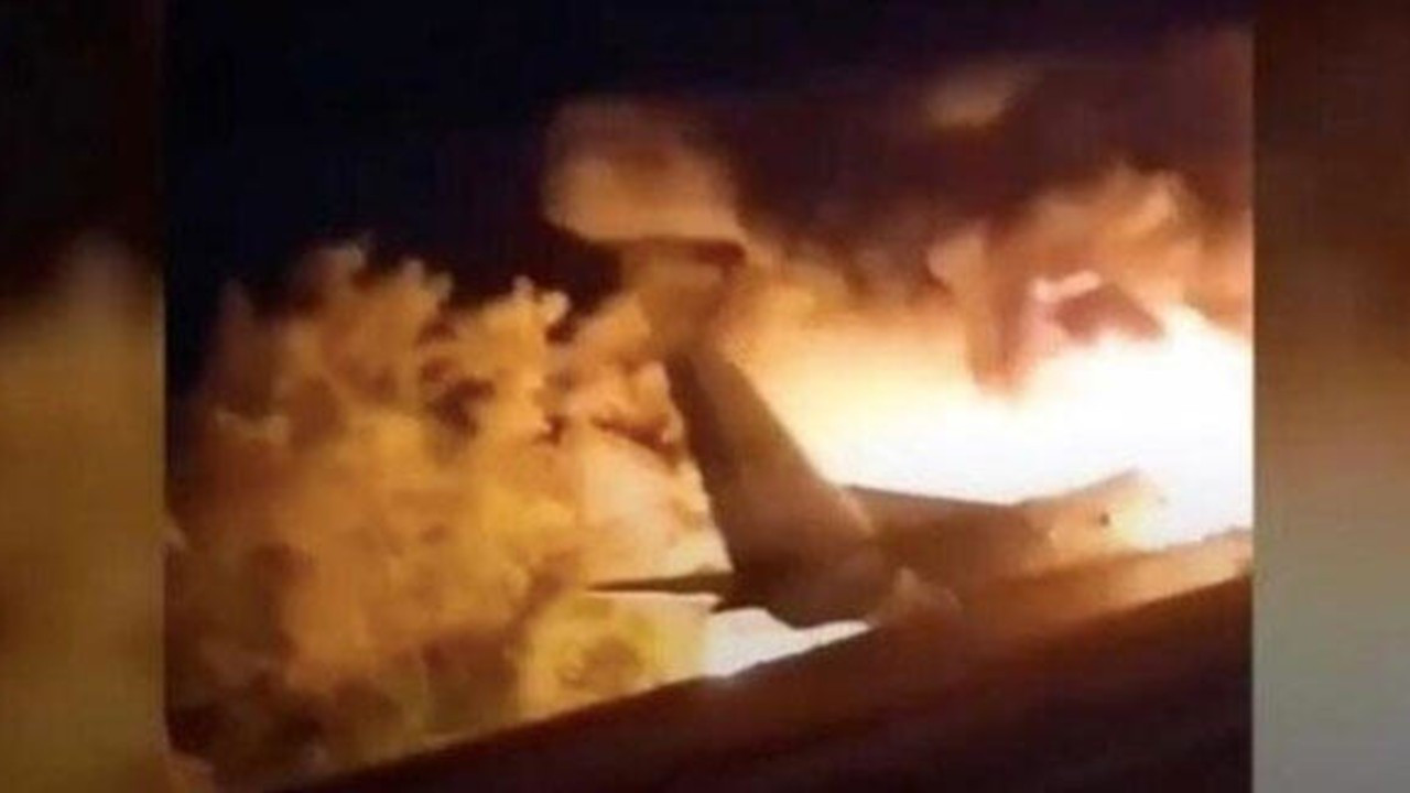 Ukrayna'nın Harkiv ilinde askeri uçak düştü