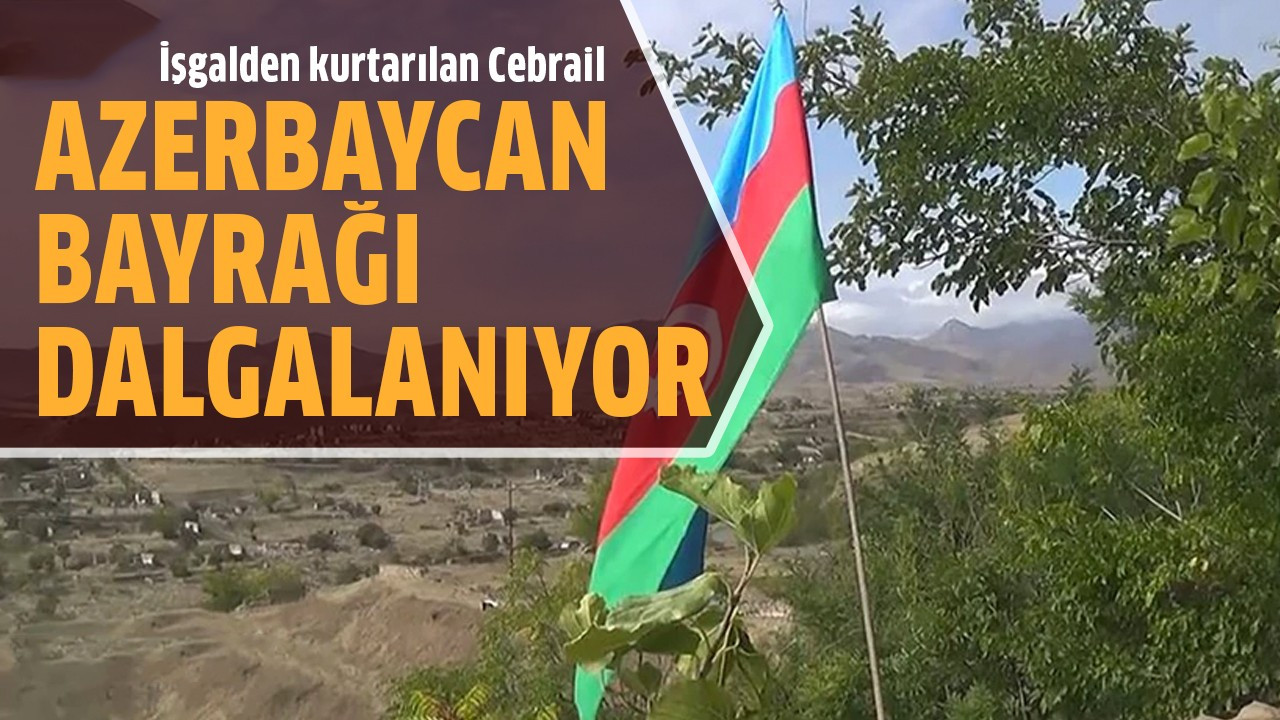 Azerbaycan bayrağı dalgalanıyor