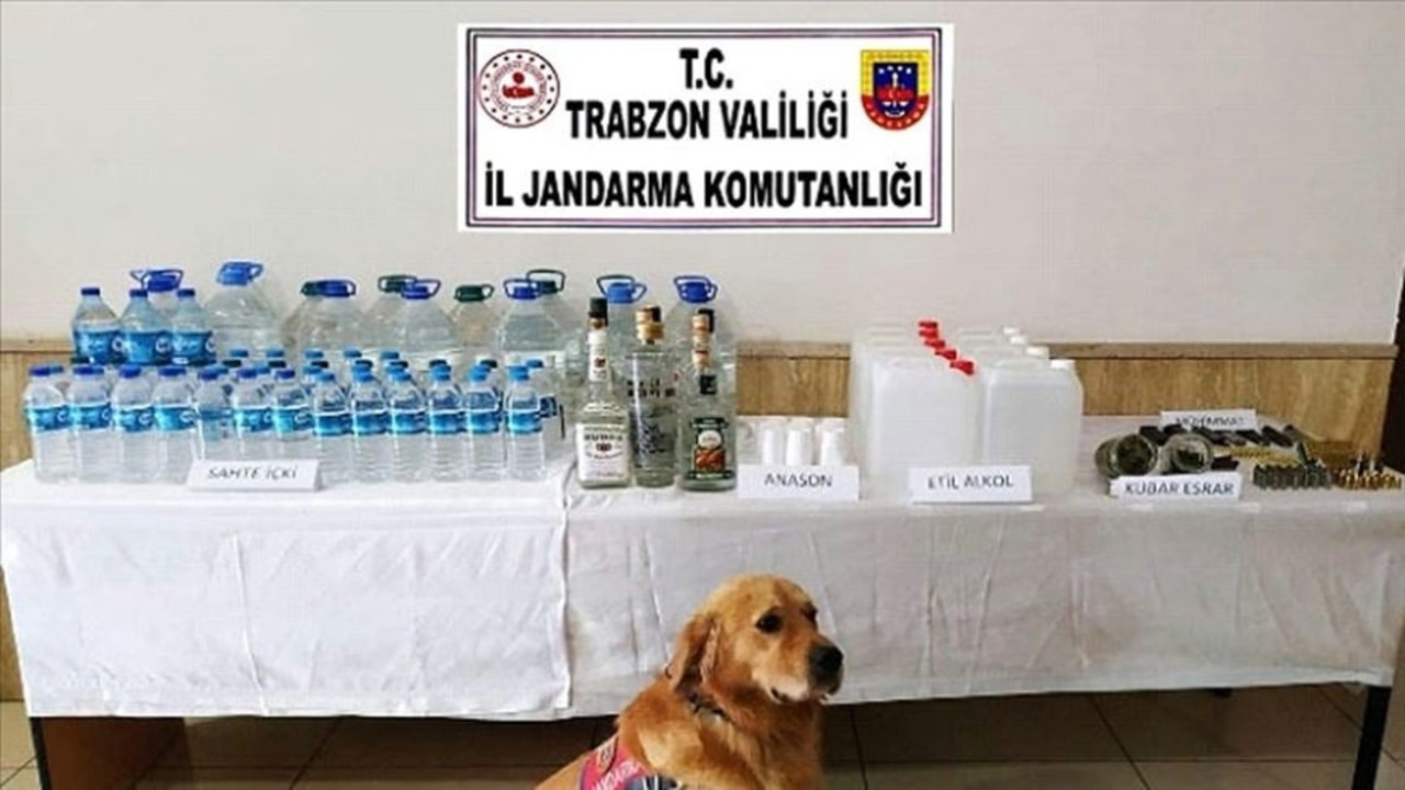Trabzon'da 115 litre sahte rakı ele geçirildi