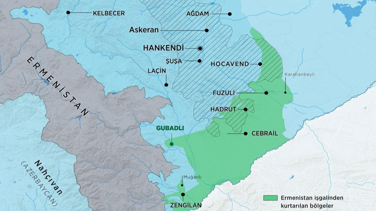 İşte Karabağ'daki son durum haritası