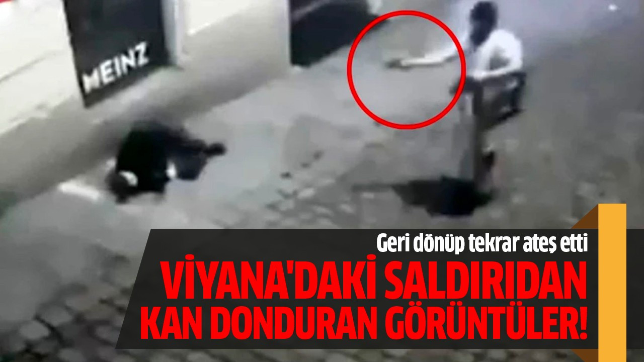 Viyana'daki saldırıdan kan donduran görüntüler!