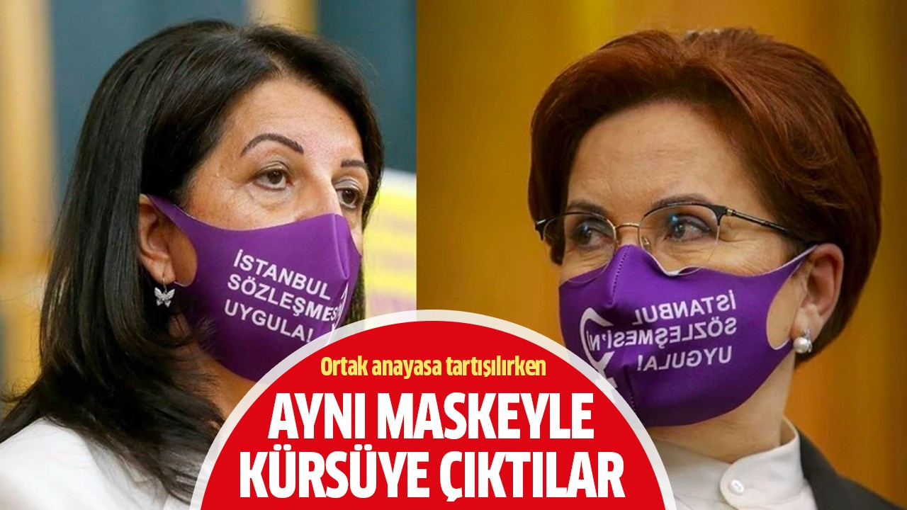 Aynı maskeyle kürsüye çıktılar