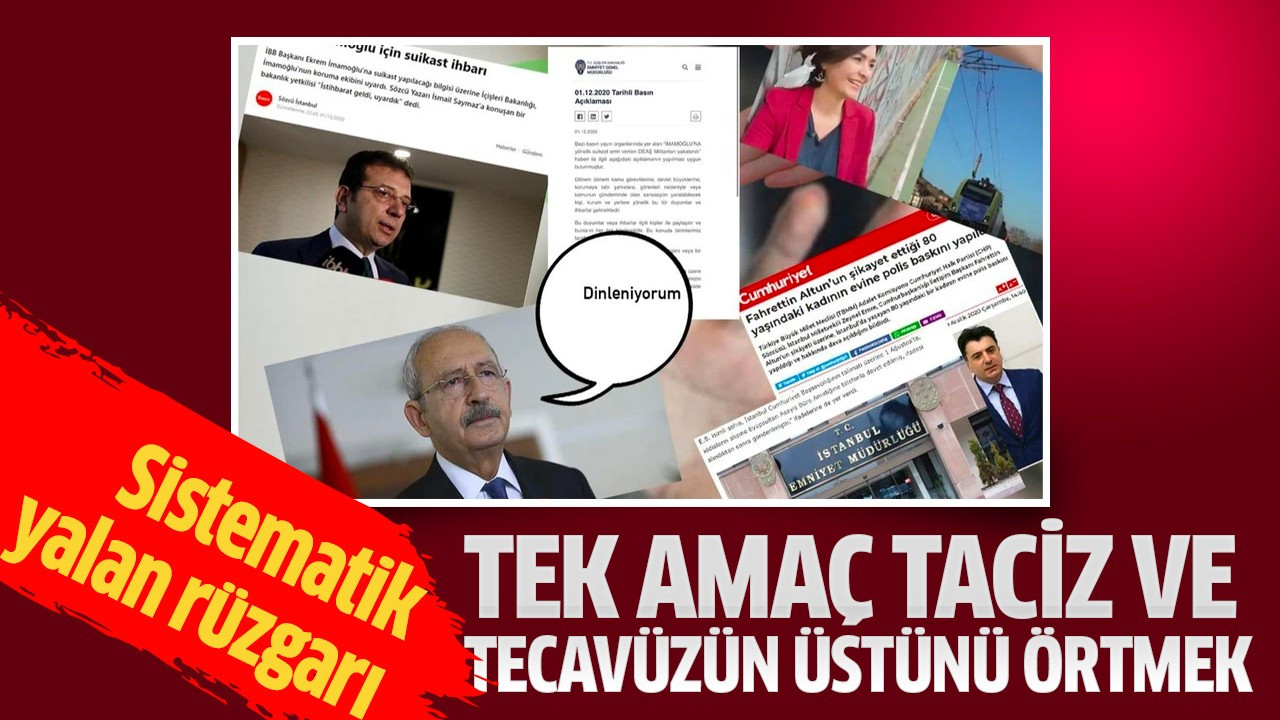 Tek amaç taciz ve tecavüzün üstünü örtmek