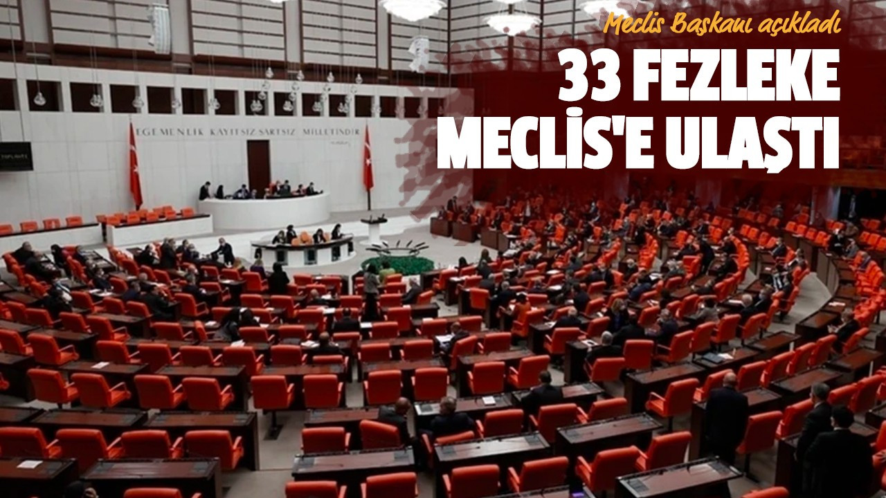 33 fezleke Meclis'e ulaştı