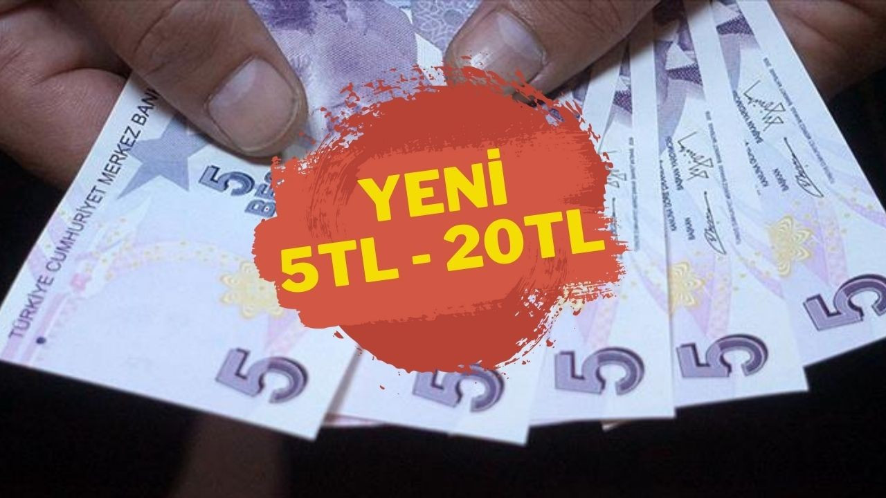 Yeni 20TL ve 5TL'lik banknotlar tedavüle girdi