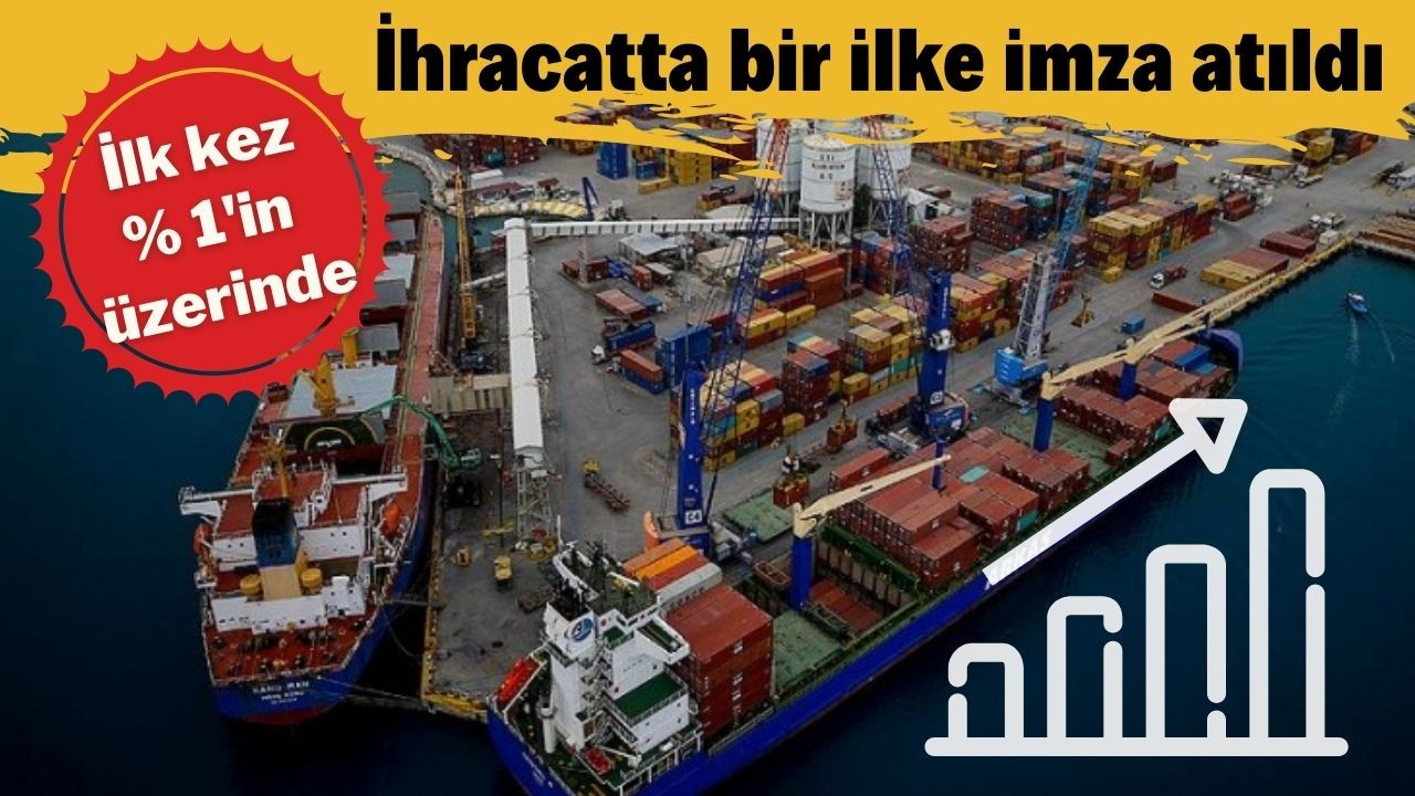 İhracatta bir ilke imza atıldı:Yüzde 1'in üzerinde