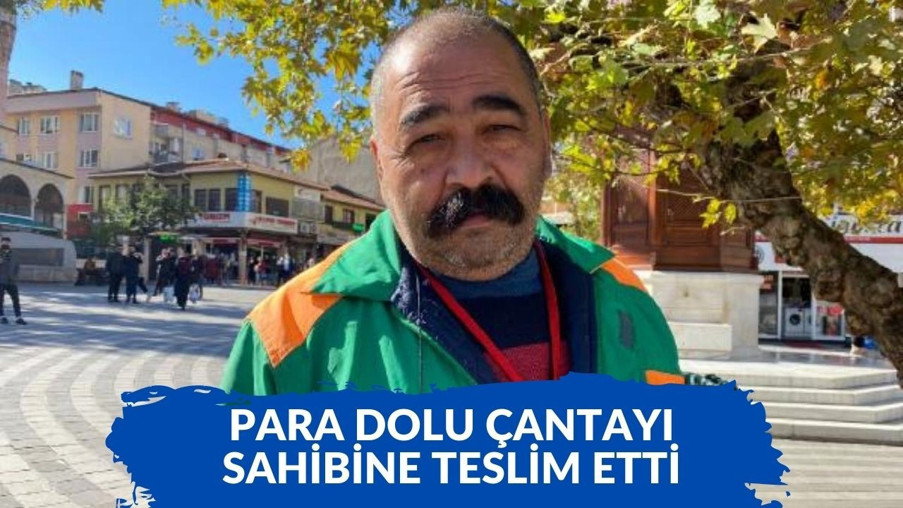 Temizlik görevlisi para dolu çantayı teslim etti