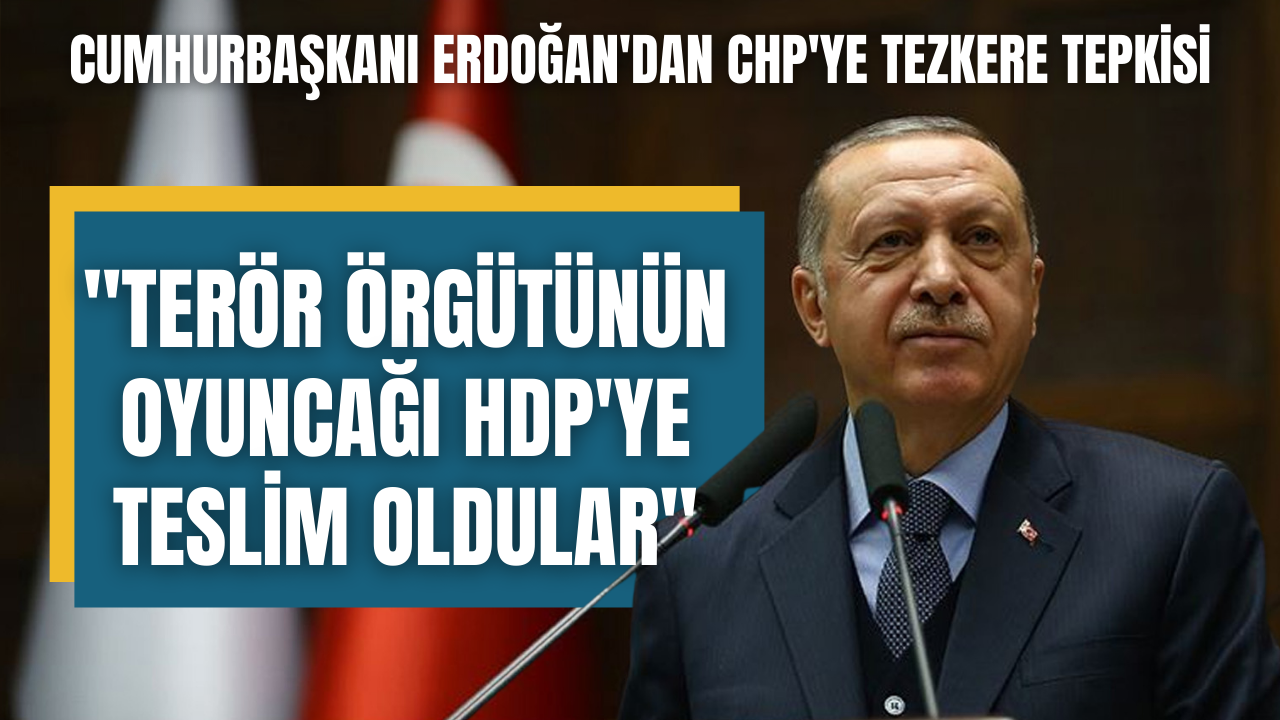 Cumhurbaşkanı Erdoğan'dan CHP'ye tezkere tepkisi
