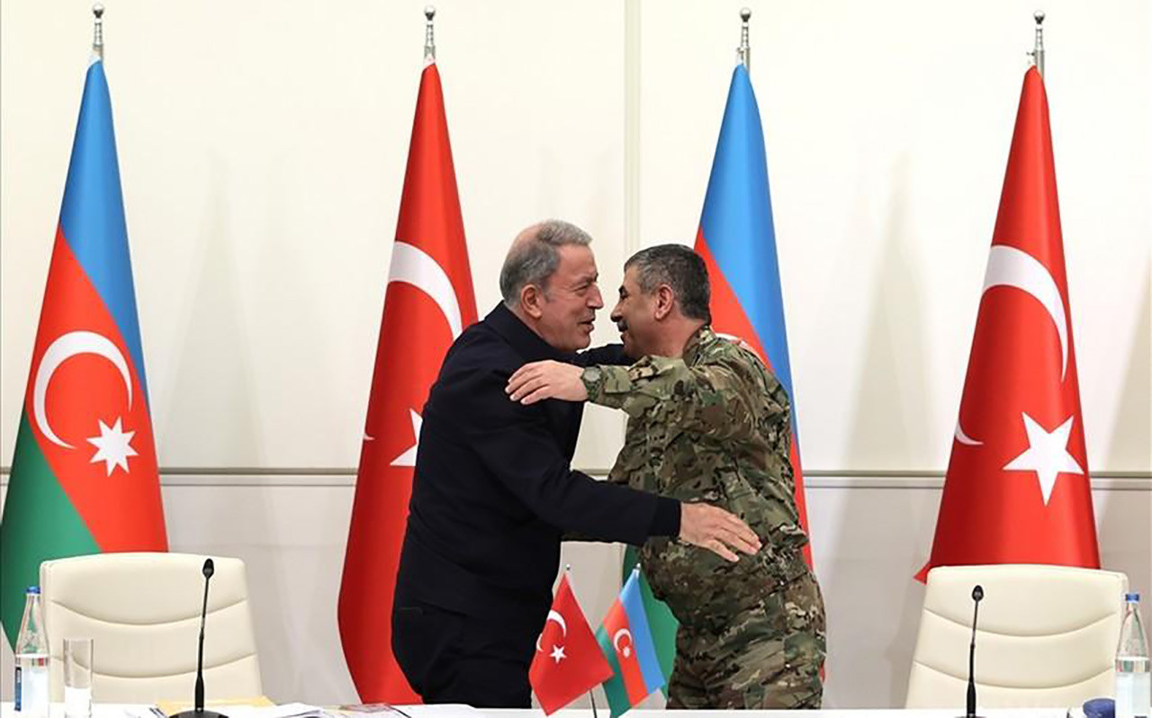 Hulusi Akar Azerbaycan Savunma Bakanı Zakir Hasanov