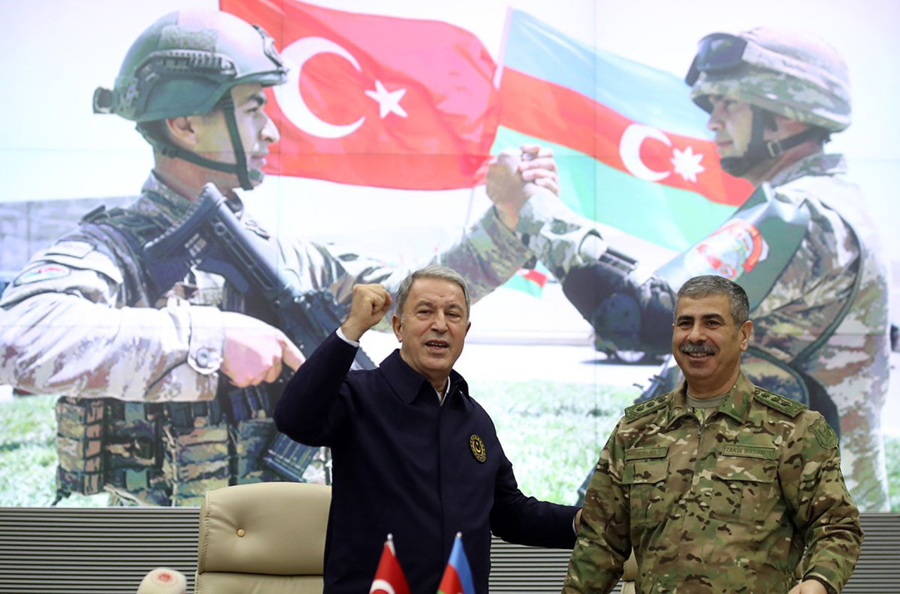 Hulusi Akar Azerbaycan Savunma Bakanı Zakir Hasanov