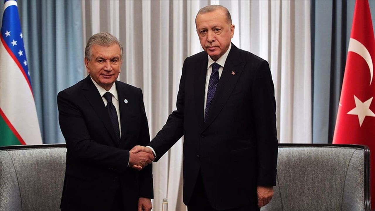 Erdoğan, Özbekistan Cumhurbaşkanı ile görüştü