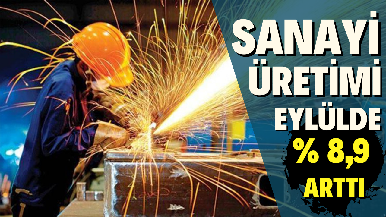 Sanayi üretimi eylülde yüzde 8,9 arttı