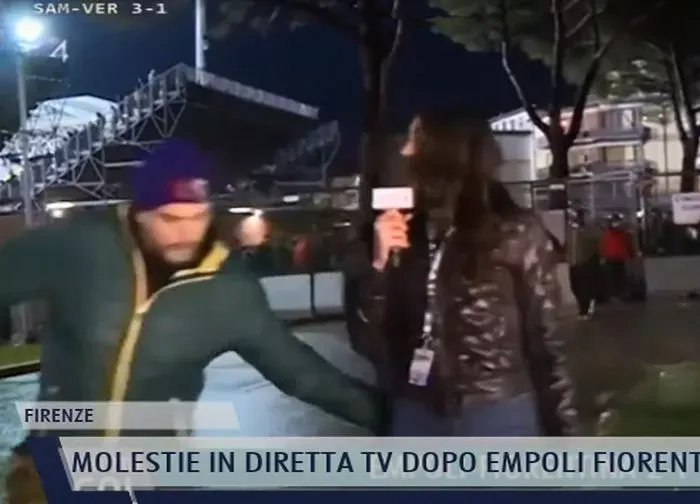 Kadın spor muhabiri Greta Beccaglia tacize uğradı!