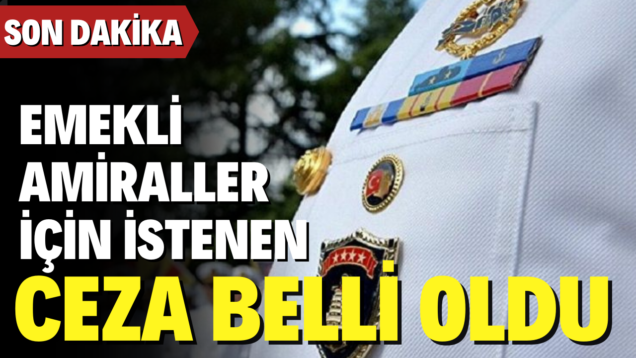 Emekli amiraller için istenen ceza belli oldu