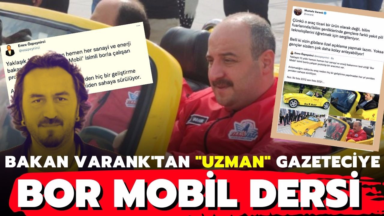 Varank'tan "uzman" gazeteciye Bor Mobil dersi