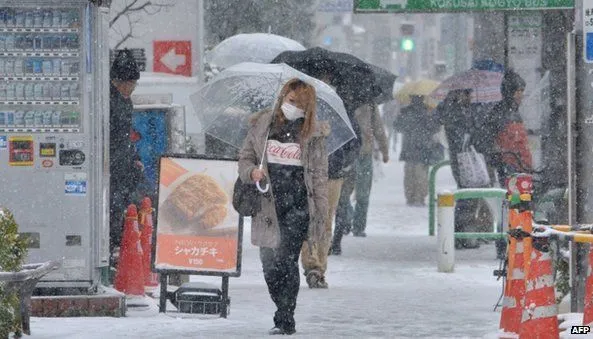 Japonya'da kar yağışı hayatı felç ediyor
