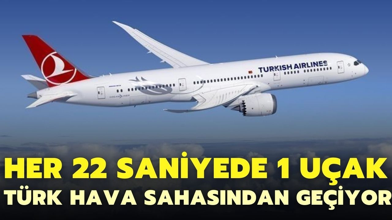 Türk hava sahasından 22 saniyede bir uçak geçti
