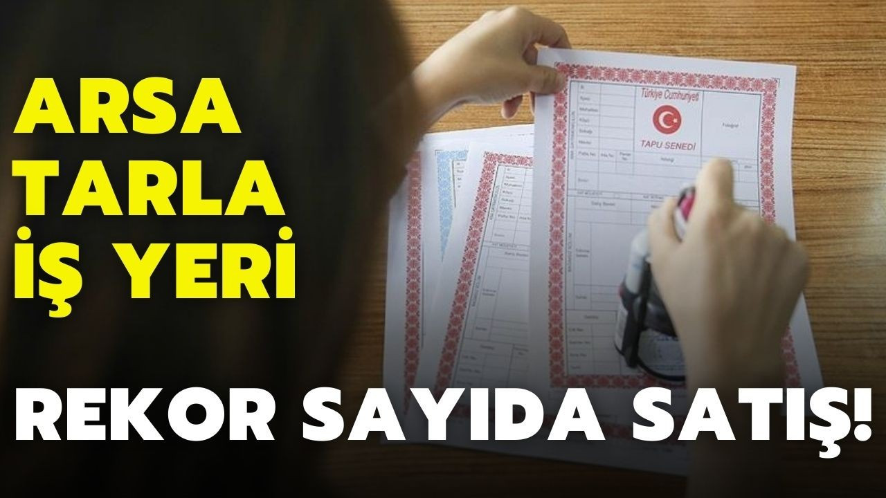 Arsa, tarla ve iş yeri satışları rekor kırdı