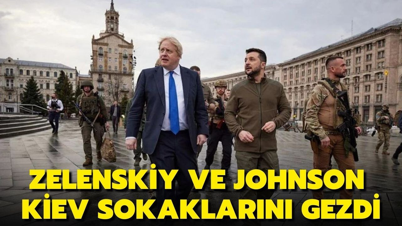 Zelenskiy ve Johnson Kiev sokaklarını gezdi