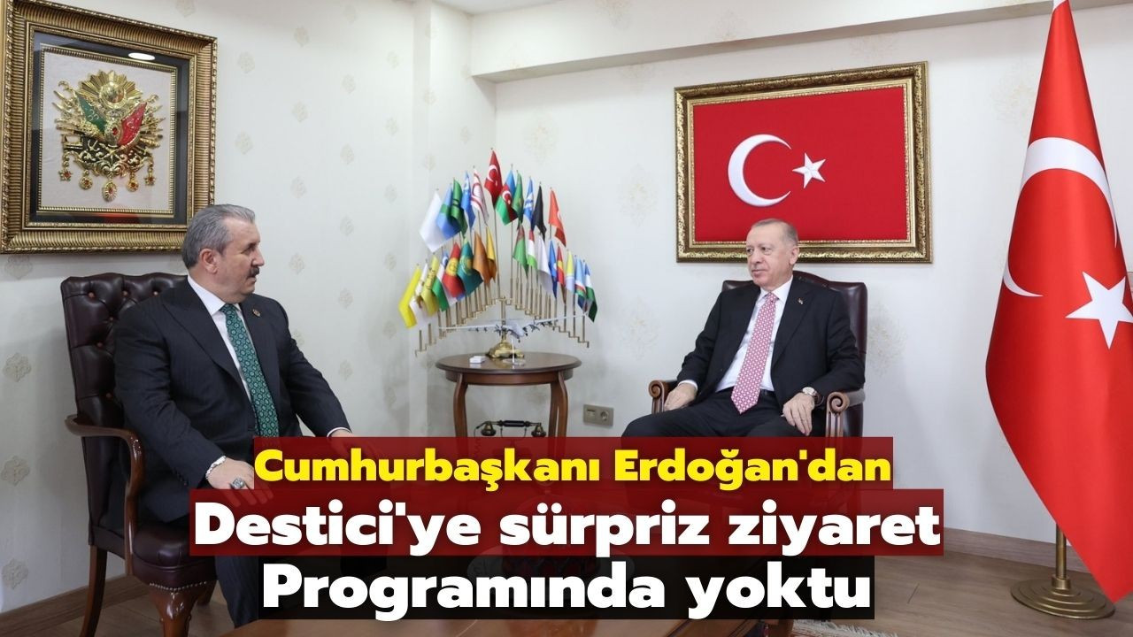 Cumhurbaşkanı Erdoğan, Destici'yi ziyaret etti