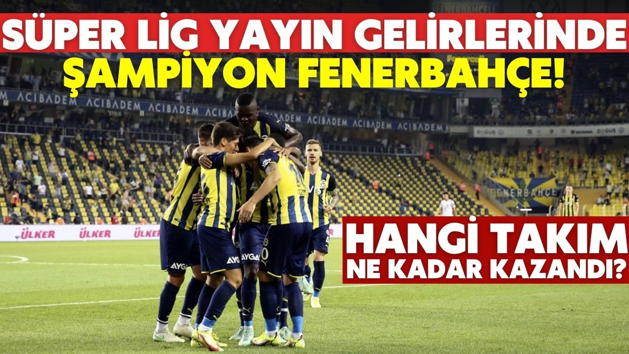 Süper Lig yayın gelirinde şampiyon Fenerbahçe
