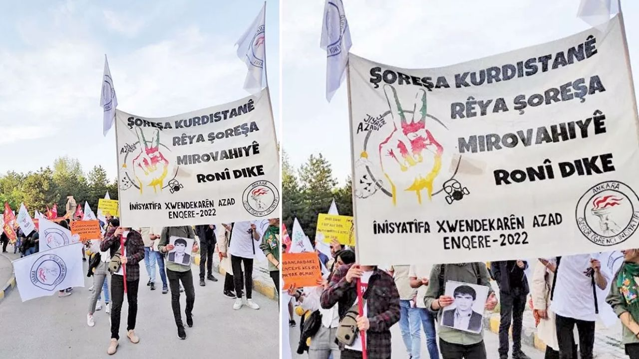 ODTÜ'de PKK paçavralı gösteri